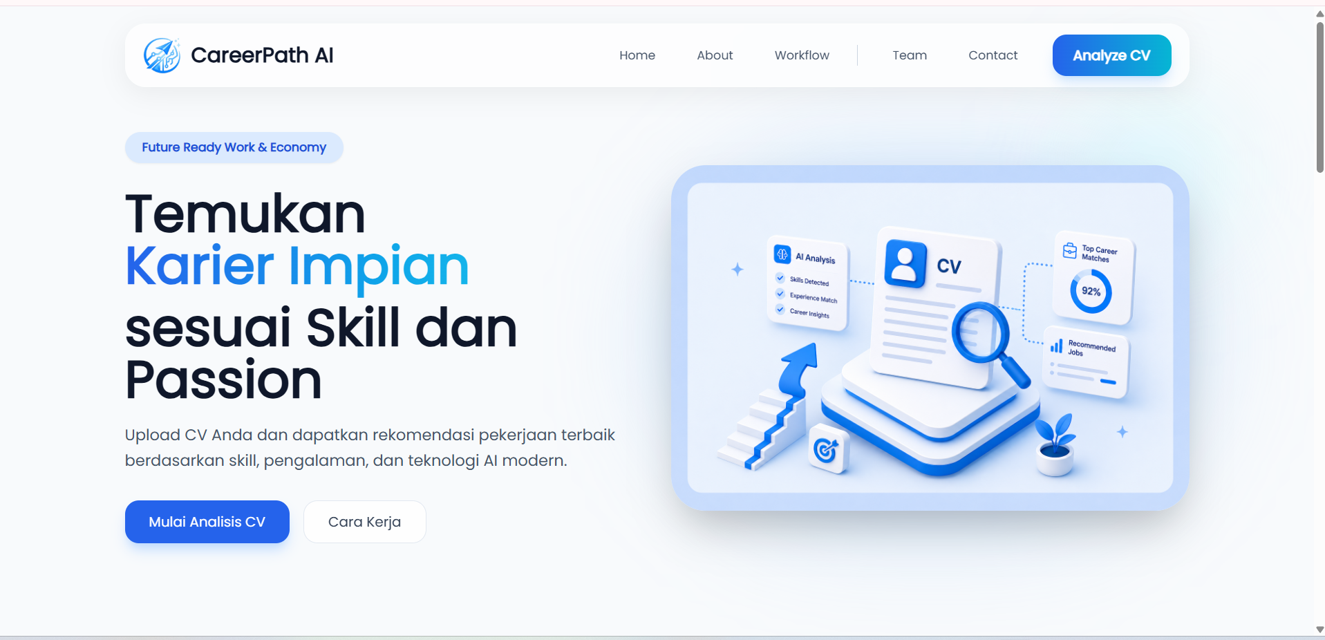 CareerPathAI interface